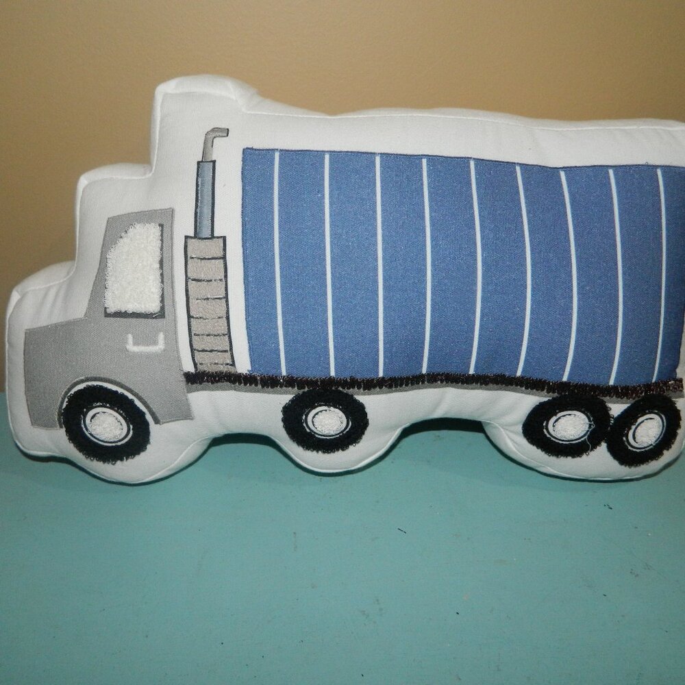Pottery Barn Kids Busy Truck Shaped Pillow